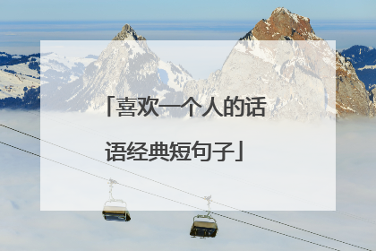喜欢一个人的话语经典短句子