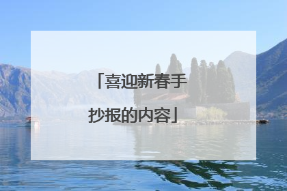喜迎新春手抄报的内容