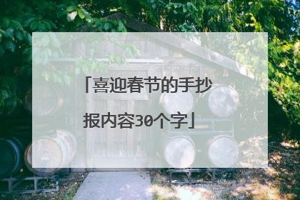 喜迎春节的手抄报内容30个字
