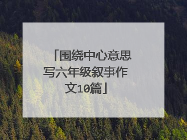 围绕中心意思写六年级叙事作文10篇
