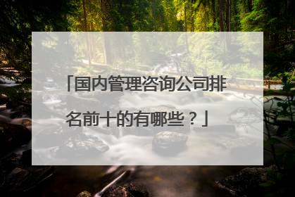 国内管理咨询公司排名前十的有哪些？