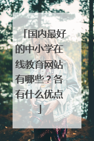 国内最好的中小学在线教育网站有哪些？各有什么优点