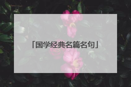 国学经典名篇名句