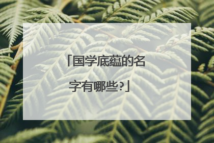 国学底蕴的名字有哪些?