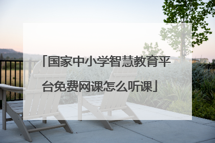 国家中小学智慧教育平台免费网课怎么听课