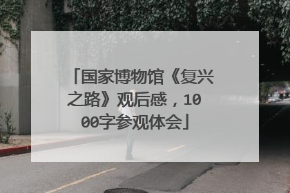 国家博物馆《复兴之路》观后感,1000字参观体会