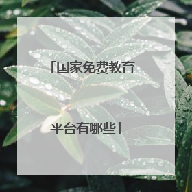 国家免费教育平台有哪些