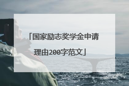 国家励志奖学金申请理由200字范文