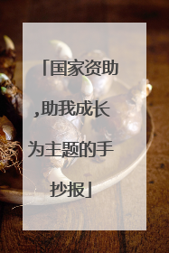国家资助,助我成长为主题的手抄报