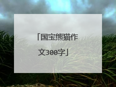 国宝熊猫作文300字