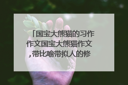国宝大熊猫的习作作文国宝大熊猫作文,带比喻带拟人的修辞手法两百字?