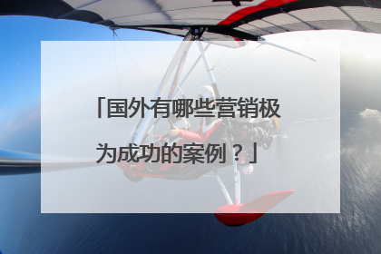 国外有哪些营销极为成功的案例？