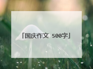 国庆作文 500字