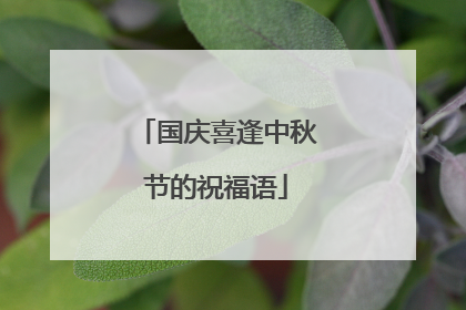 国庆喜逢中秋节的祝福语