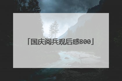 国庆阅兵观后感800