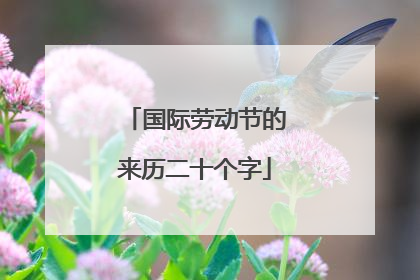 国际劳动节的来历二十个字