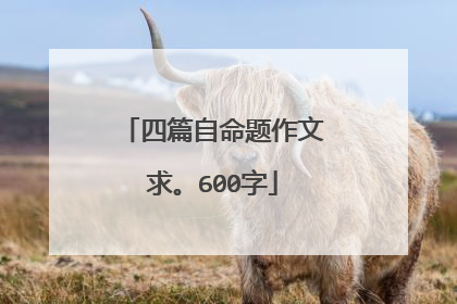 四篇自命题作文求。600字