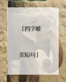 四字唯美短句