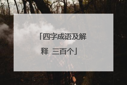 四字成语及解释 三百个