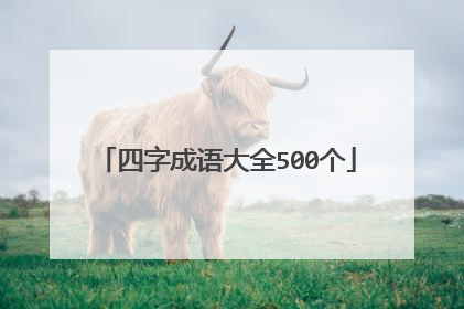 四字成语大全500个