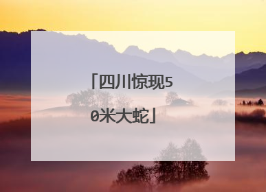 四川惊现50米大蛇