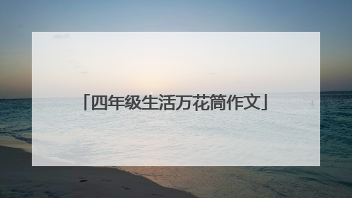 四年级生活万花筒作文