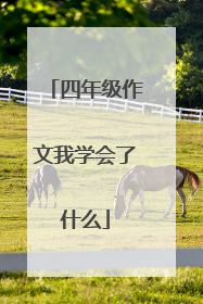 四年级作文我学会了什么