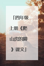 四年级上册《爬山虎的脚》课文