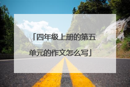四年级上册的第五单元的作文怎么写