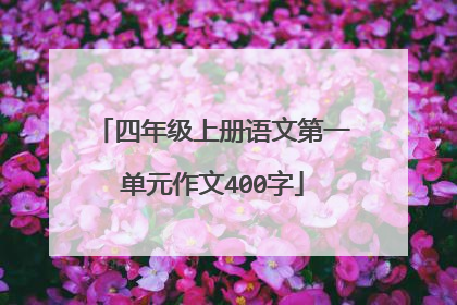 四年级上册语文第一单元作文400字