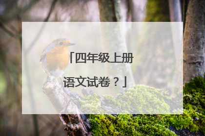 四年级上册语文试卷？