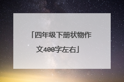 四年级下册状物作文400字左右