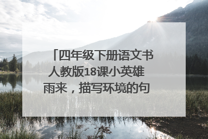 四年级下册语文书人教版18课小英雄雨来，描写环境的句孓有哪些？