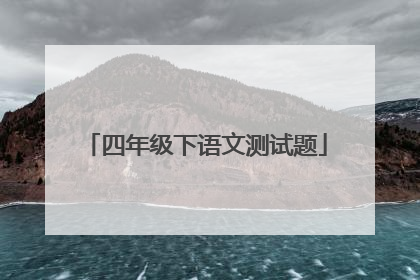 四年级下语文测试题