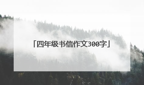 四年级书信作文300字