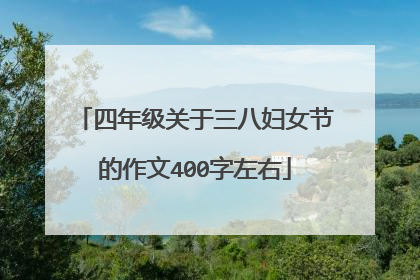 四年级关于三八妇女节的作文400字左右