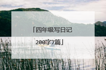 四年级写日记200字7篇