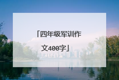 四年级军训作文400字
