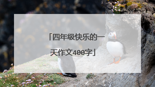 四年级快乐的一天作文400字