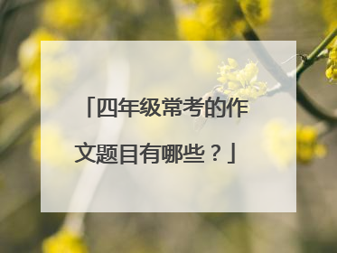 四年级常考的作文题目有哪些?