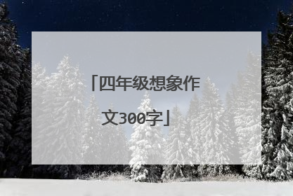 四年级想象作文300字
