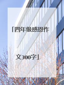 四年级感恩作文300字