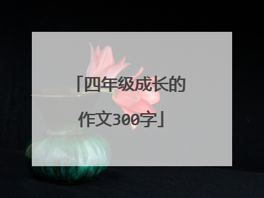 四年级成长的作文300字