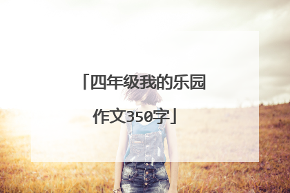 四年级我的乐园作文350字