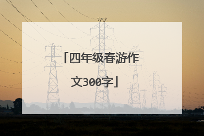 四年级春游作文300字