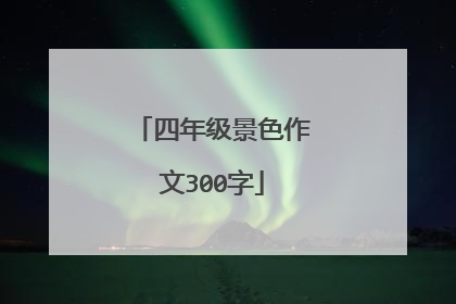 四年级景色作文300字
