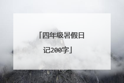 四年级暑假日记200字