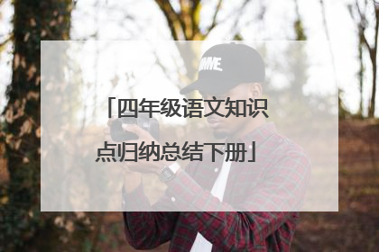 四年级语文知识点归纳总结下册