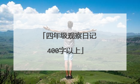 四年级观察日记400字以上