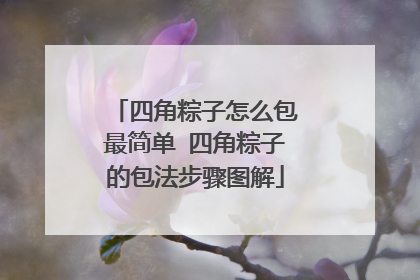 四角粽子怎么包最简单 四角粽子的包法步骤图解
